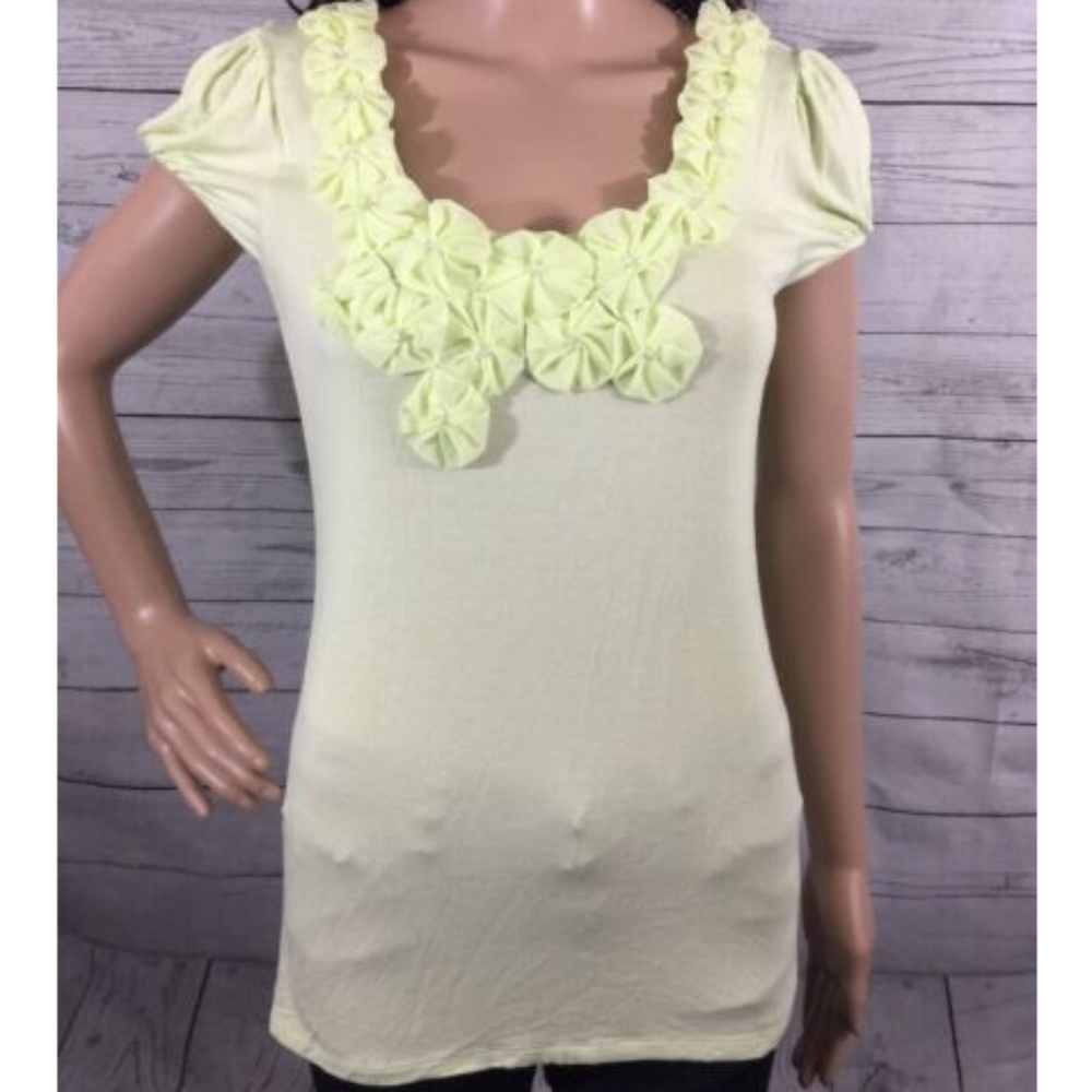 Pastel Neon Yellow Shirt Small Grace